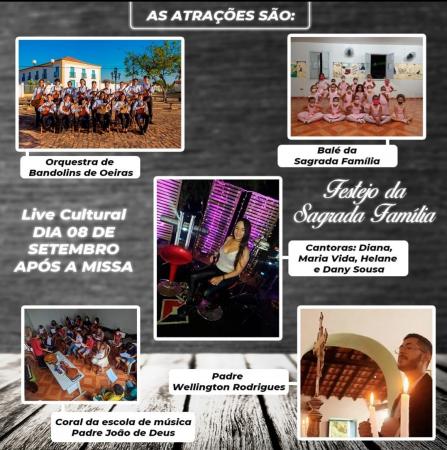 Live Cultural da Sagrada Família encerra festejo com atrações musicais e culturais