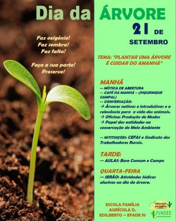 Escola agrícola Efade IV realiza ação no dia da Árvore 