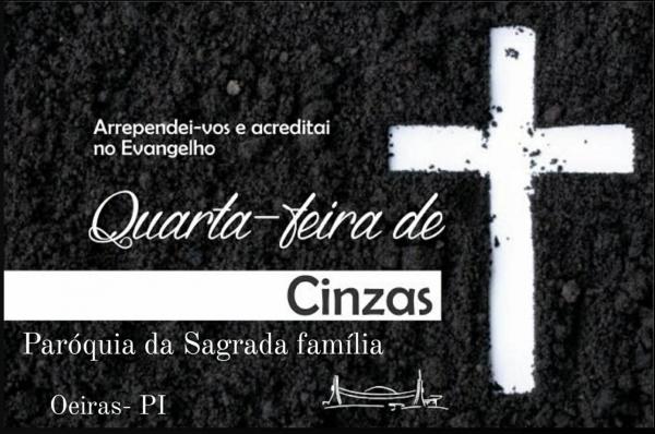 Confira a programação da quarta-feira de Cinzas na Paróquia Sagrada Família