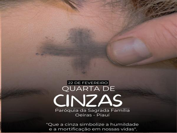 Paróquia da Sagrada Família divulga horários da Santa Missa na Quarta-Feira de Cinzas (22)