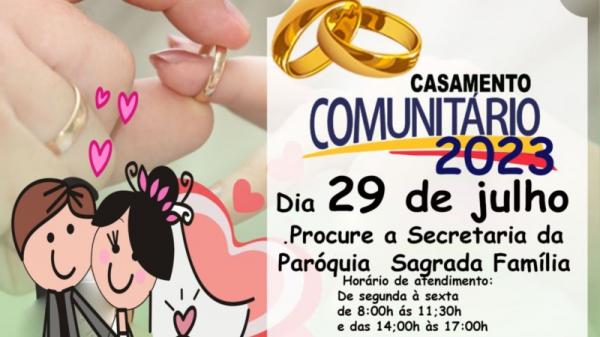 Abertas inscrições para Casamento Comunitário na Paróquia da Sagrada Família