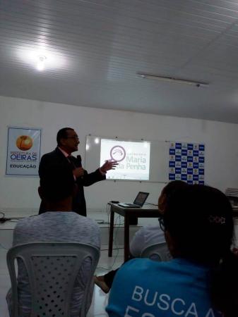 Diretores das escolas família agrícola participam de palestra sobre violência contra mulher em Oeiras.